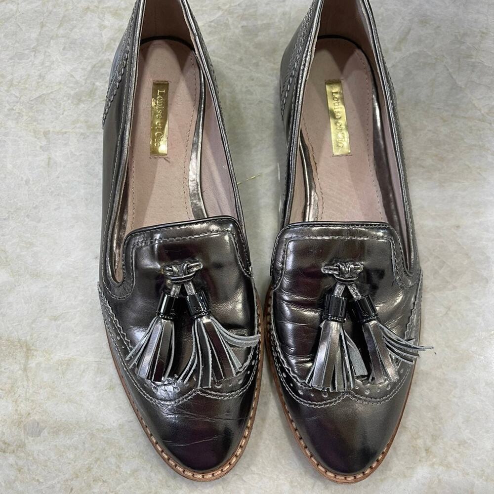 Louise et Cie LO-JOEY pewter Loafers sz 8-1/2
